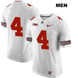 Men's NCAA Ohio State Buckeyes Jordan Fuller #4 College Stitched No Name Authentic Nike White Football Jersey EA20B64WP